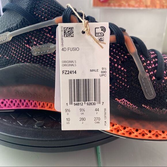 🆕 Adidas 4D Fusio 'Black Orange Pink'  - Mens Sizes - Picture 14 of 15